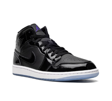 JORDAN RETRO 1 CHAROL NEGRA- BLANCA